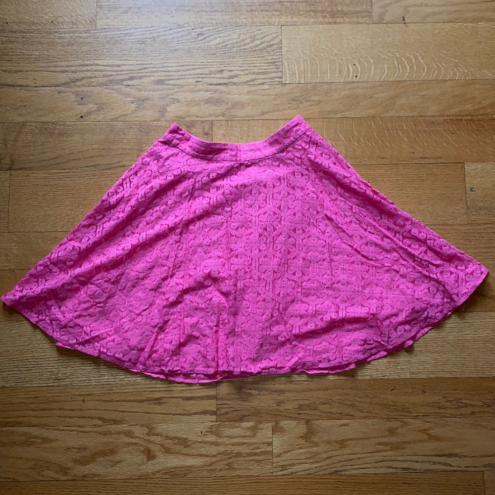 Lilly Pulitzer pink lace skirt high waist 4